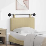 vidaXL Tête de lit suspendue Gris Vert Clair Tissu en velours côtelé