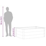 vidaXL Lit surélevé de jardin WPC 150x100x54 cm Gris