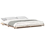 vidaXL Cadre de lit surélevé Marron 180 x 210 cm Bois massif en pin