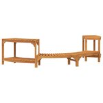 vidaXL Enceinte pour bain à remous semi-ronde 252x112x55 5 cm en bois massif d'acacia