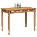 vidaXL Table à manger de jardin 110x65x80 cm bois de teck solide