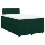 vidaXL Sommier à lattes de lit et matelas Vert foncé 120x200cm Velours