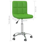 vidaXL Chaise pivotante de salle à manger Vert Similicuir