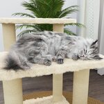 vidaXL Arbre à chat avec griffoirs en sisal Crème 50 5 cm