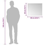 vidaXL Miroir mural 60x50 cm Verre