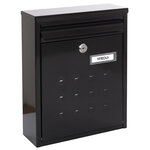 Boîte aux Lettres en Acier Dime V1324 Regroupable Fond Étroit Noir