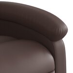 vidaXL Fauteuil de massage inclinable Marron Similicuir