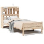 vidaXL Lit bibliothèque sans matelas 90x200 cm bois de pin massif