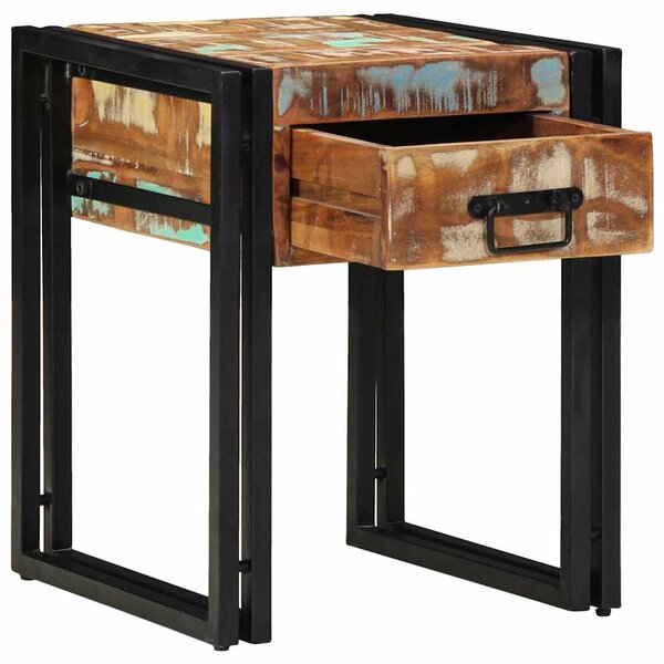 vidaXL Table d'appoint 40 x 40 x 50 cm bois de récupération massif