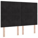 vidaXL Tête de lit LED avec bandes LED Noir 144 cm Velours