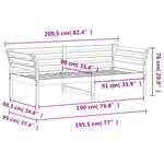 vidaXL Lit de jour sans matelas cire marron 90x190 cm bois pin massif