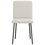 vidaXL Chaises à manger lot de 6 crème velours