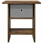 vidaXL Table de chevet Chêne fumé 41 x 40 x 45 cm Bois d'ingénierie