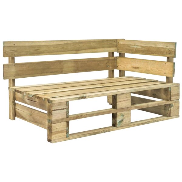 vidaXL Banc d'angle palette de jardin bois