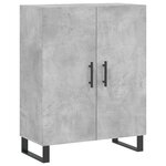 vidaXL Buffet haut Gris béton 69 5x34x180 cm Bois d'ingénierie