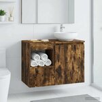 vidaXL Armoire de salle de bain Chêne fumé 30 x 41 x 50 cm