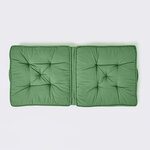 Coussin rehausseur lombaire en coton 50 x 50 cm - Vert foncé - HOMESCAPES