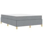 vidaXL Cadre de lit avec matelas Gris clair 140 x 200 cm tissu