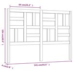 vidaXL Tête de lit Marron miel 141x4x104 cm Bois massif de pin