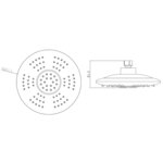 SCHÜTTE Pomme de douche avec éclairage LED GALAXIS chrome