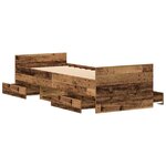 vidaXL Cadre de lit Bois ancien 75 x 190 cm Bois d'ingénierie