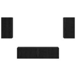 vidaXL Ensemble meuble TV Montage mural Chêne noir Bois d'ingénierie