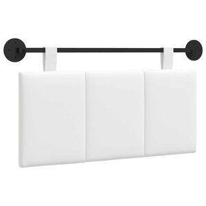 vidaXL Tête de lit suspendue Blanc tissu
