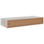 vidaXL Étagère à tiroir murale Gris béton 60x23 5x10 cm MDF