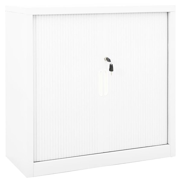 vidaXL Armoire à portes coulissantes Blanc 90x40x90 cm Acier