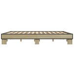 vidaXL Cadre de lit sans matelas chêne sonoma 200x200 cm