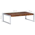 vidaXL Table basse 120x60x35 cm Bois de récupération solide