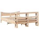 vidaXL Cadre de lit avec tête de lit 120x190 cm bois de pin massif