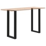 vidaXL Pieds de table de bar en U 2 pièces Noir 40 x (100-101) cm Acier