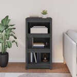 vidaXL Bibliothèque Gris 50x35x97 cm Bois de pin massif