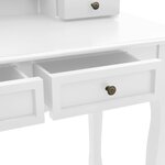 vidaXL Ensemble de coiffeuse et tabouret Blanc 100x40x146 cm Paulownia