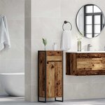 vidaXL Cabinet de salle de bain Bois Ancien 40 x 30 x 100 cm