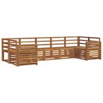 vidaXL Ensemble de canapé d'angle 7 Pièces Naturel