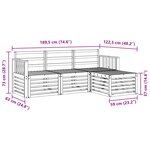 vidaXL Ensemble de canapés d'extérieur 4 Pièces Naturel