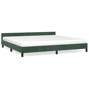 vidaXL Cadre de lit sans matelas vert foncé 200x200 cm velours