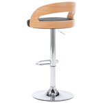 vidaXL Tabourets de bar lot de 2 noir similicuir et bois courbé