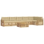 vidaXL Ensemble de canapés d'extérieur 7 pc Blanc et Beige