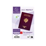 Etui De Protection Pour Passeport 2 Volets Pvc Lisse 20/100e - Cristal - X 10 - Exacompta