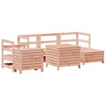 vidaXL Salon de jardin 7 Pièces bois massif sapin de douglas