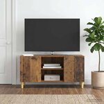vidaXL Meuble TV Bois ancien 102 x 34 5 x 50 cm Bois d'ingénierie