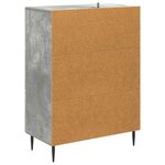 vidaXL Armoire à tiroirs Gris béton 66 x 34 5 x 89 5 cm