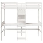 vidaXL Cadre de lit superposé sans matelas blanc 80x200 cm pin massif