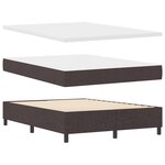 vidaXL Lit à ressorts avec matelas gris foncé 140x200 cm en tissu