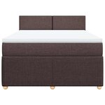 vidaXL Sommier à lattes de lit avec matelas Marron foncé 140x200 cm