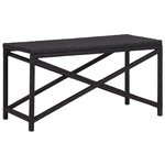 vidaXL Banc de jardin 80 cm Résine tressée Noir