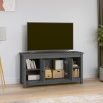 vidaXL Meuble TV Gris 103x36 5x52 cm Bois de pin massif